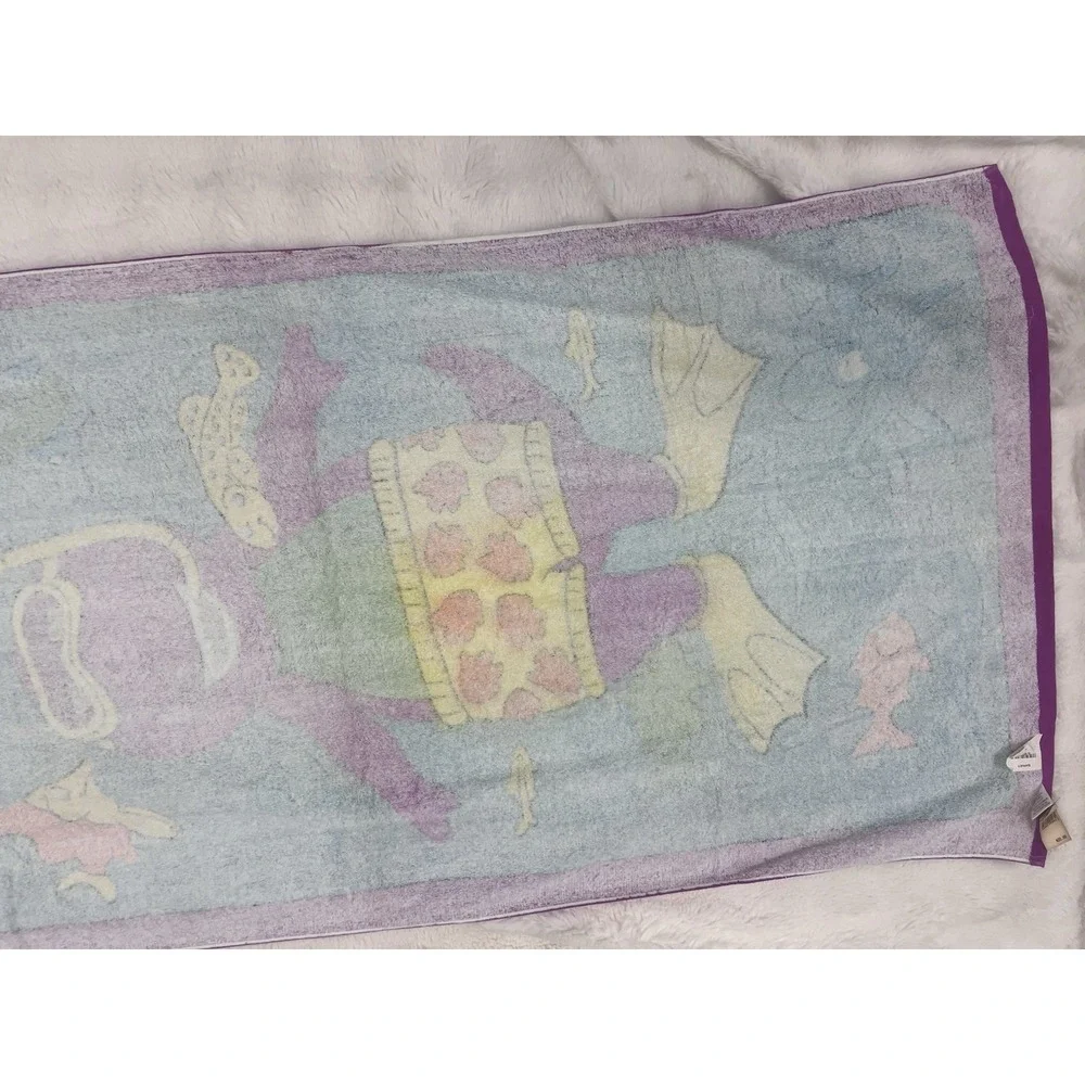 1992 Barney Snorkel Swimming Beach Towel Fish Ocean Lyons Group Vintage NEW